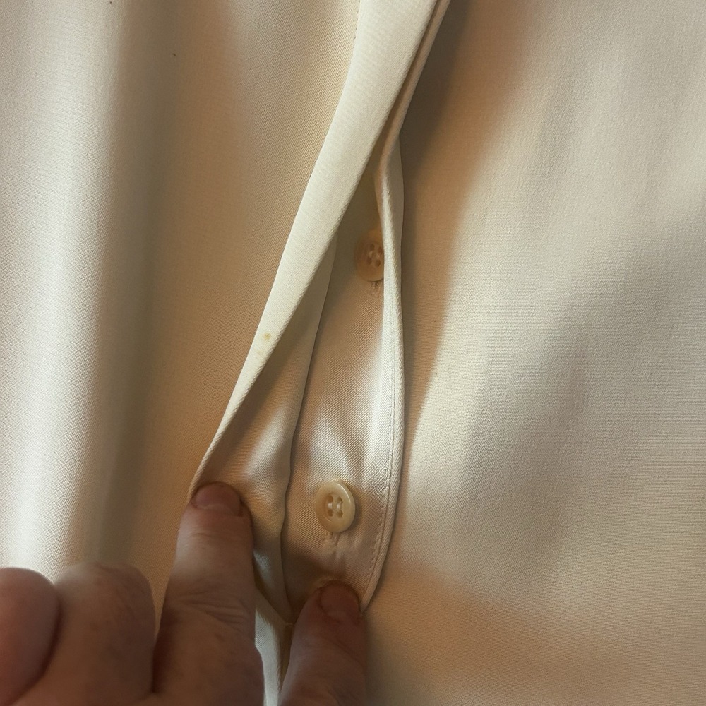 Vintage Jones New York 2-piece Vanilla Cream Silk Suit Old Money Minimalist 14P - Picture 9 of 14